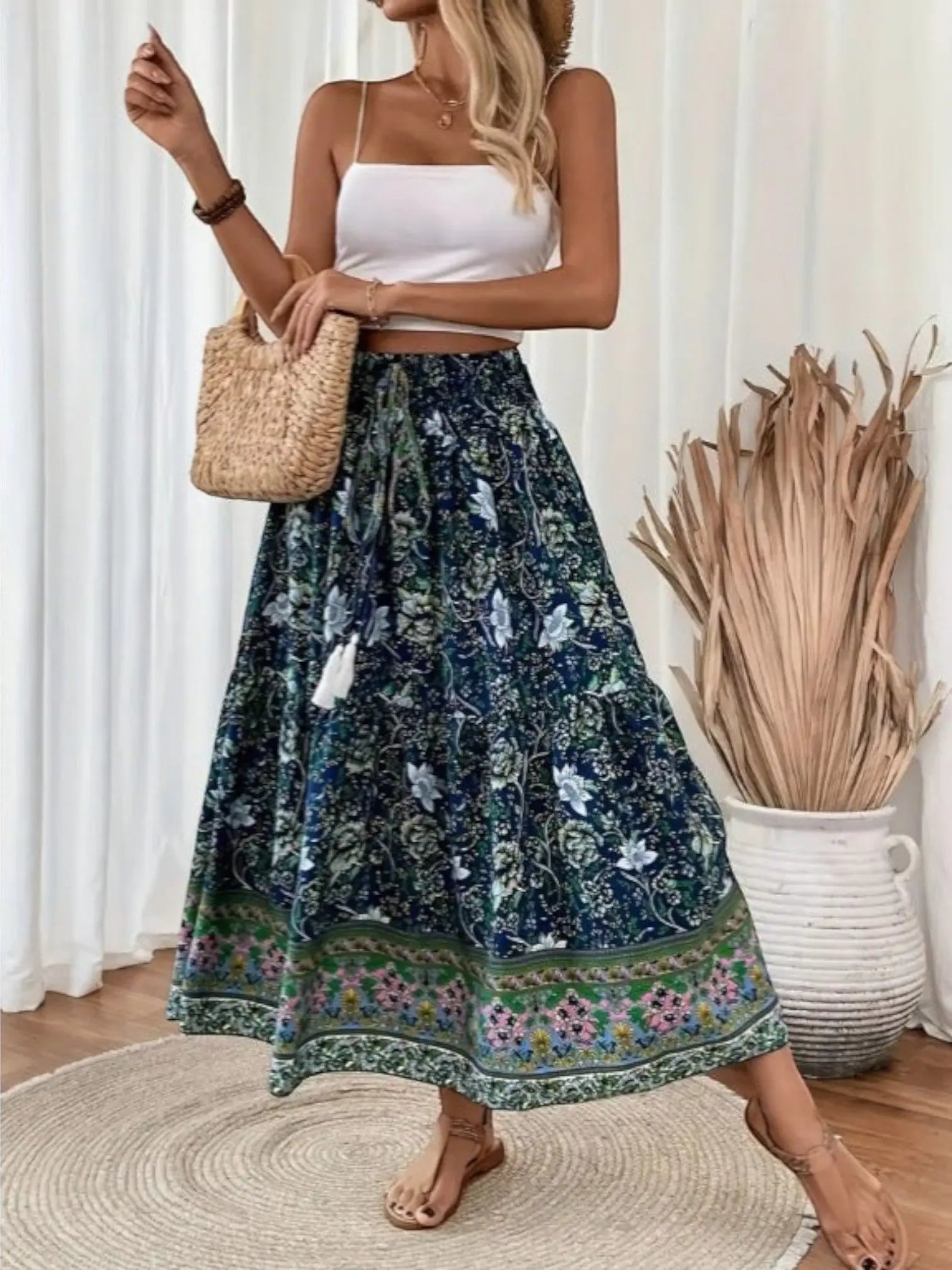 Boho-Chic Maxi Skirt oaklynwear