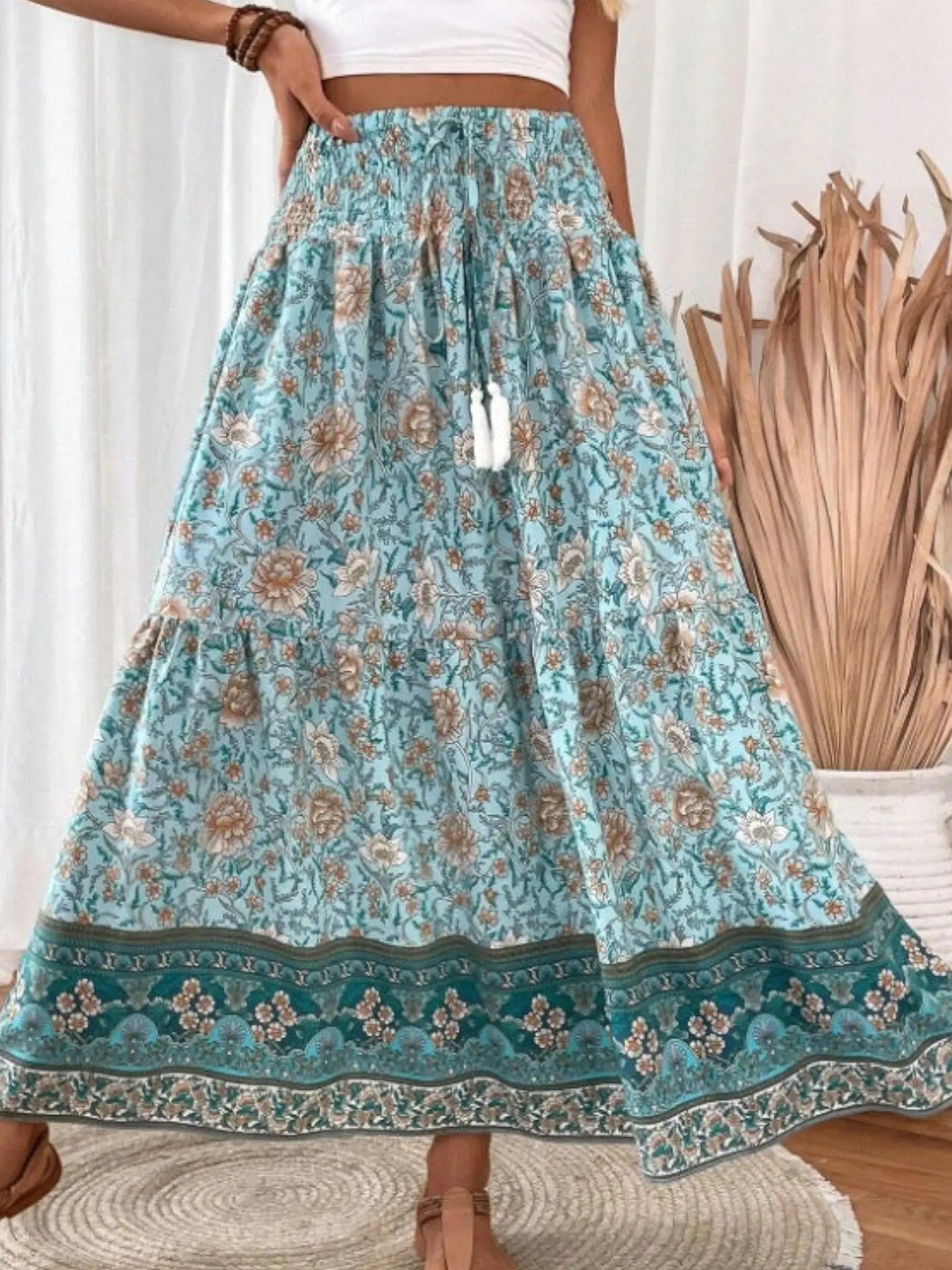 Boho-Chic Maxi Skirt oaklynwear