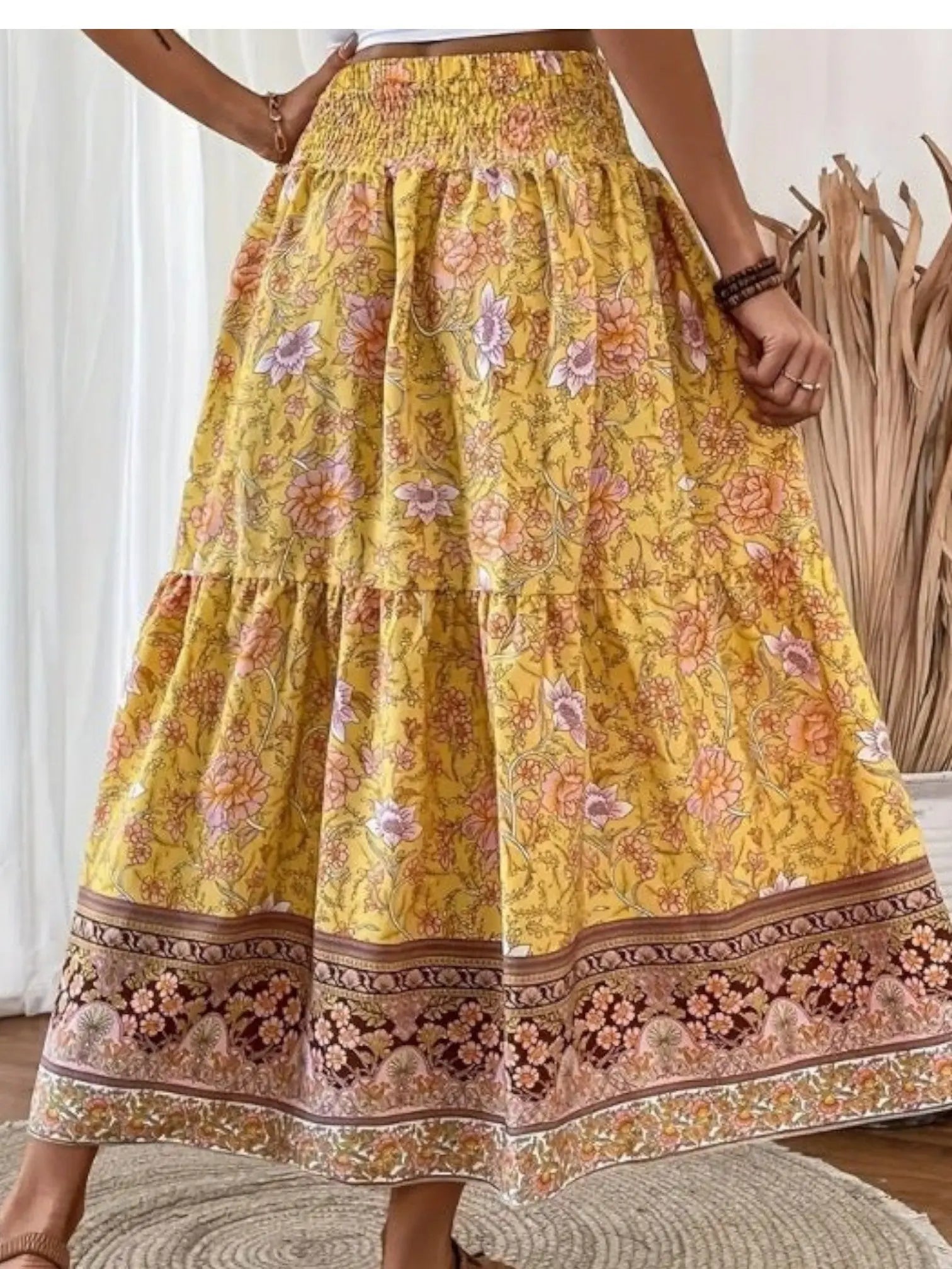 Boho-Chic Maxi Skirt oaklynwear