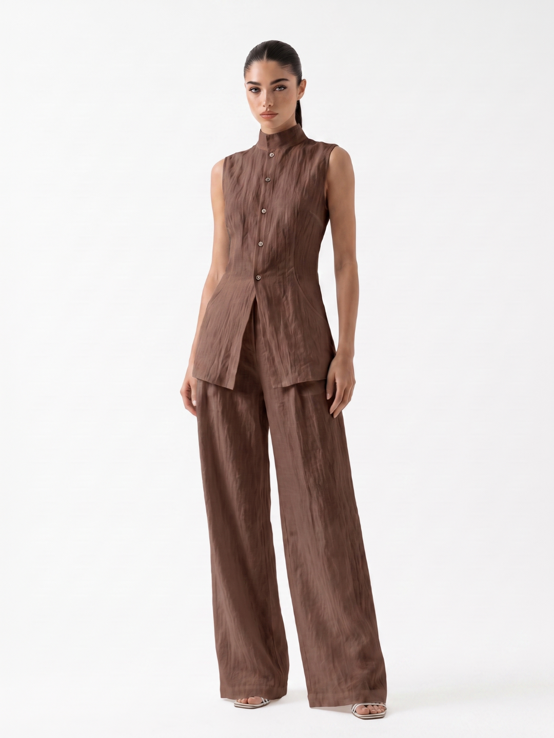 Grace | Linen Wide-Leg Pants Set oaklynwear