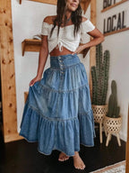 Maxi Denim Skirt oaklynwear