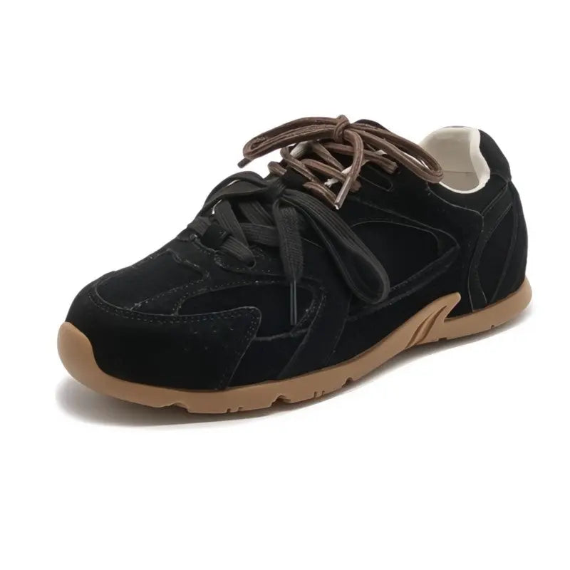 Suede™ | Women's Dual-Lace Suede Sneakers – Premium Texture & Cushioned Everyday Style oaklynwear