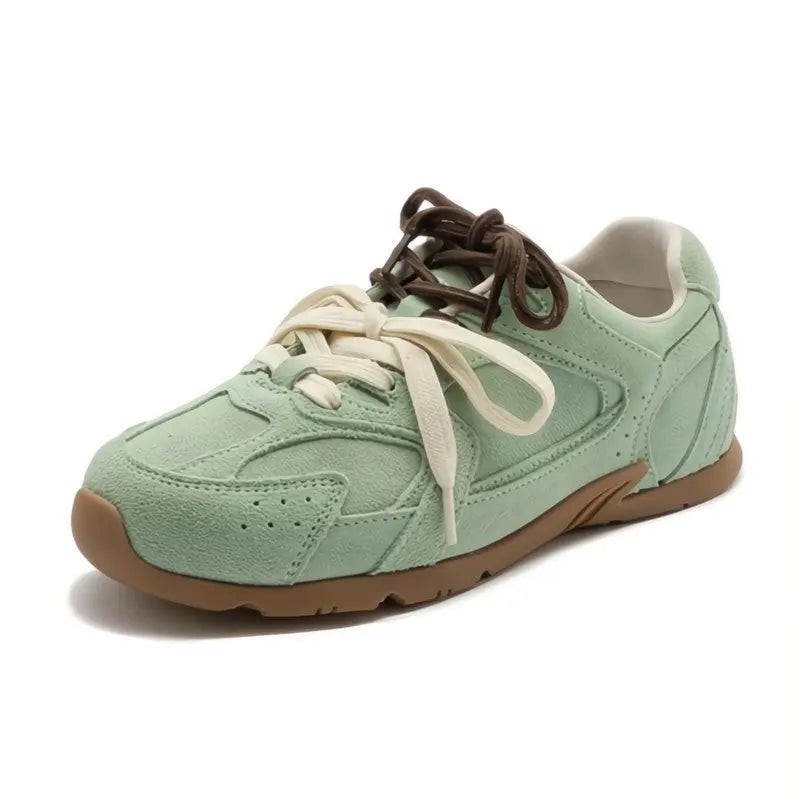 Suede™ | Women's Dual-Lace Suede Sneakers – Premium Texture & Cushioned Everyday Style oaklynwear