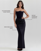 Vivienne | Strapless Corset Maxi Dress oaklynwear