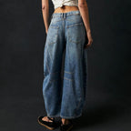 Barrel | Women's High Waist Barrel Leg Jeans Relaxed Fit Denim oaklynwear
