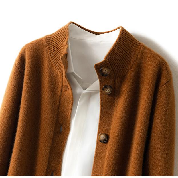 Everly | Button-Up Collared Cardigan with Statement Buttons, Cozy Winter Knit oaklynwear