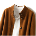 Everly | Button-Up Collared Cardigan with Statement Buttons, Cozy Winter Knit oaklynwear