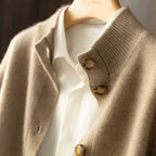 Everly | Button-Up Collared Cardigan with Statement Buttons, Cozy Winter Knit oaklynwear