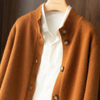 Everly | Button-Up Collared Cardigan with Statement Buttons, Cozy Winter Knit oaklynwear