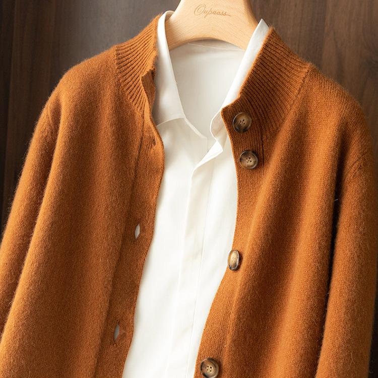 Everly | Button-Up Collared Cardigan with Statement Buttons, Cozy Winter Knit oaklynwear