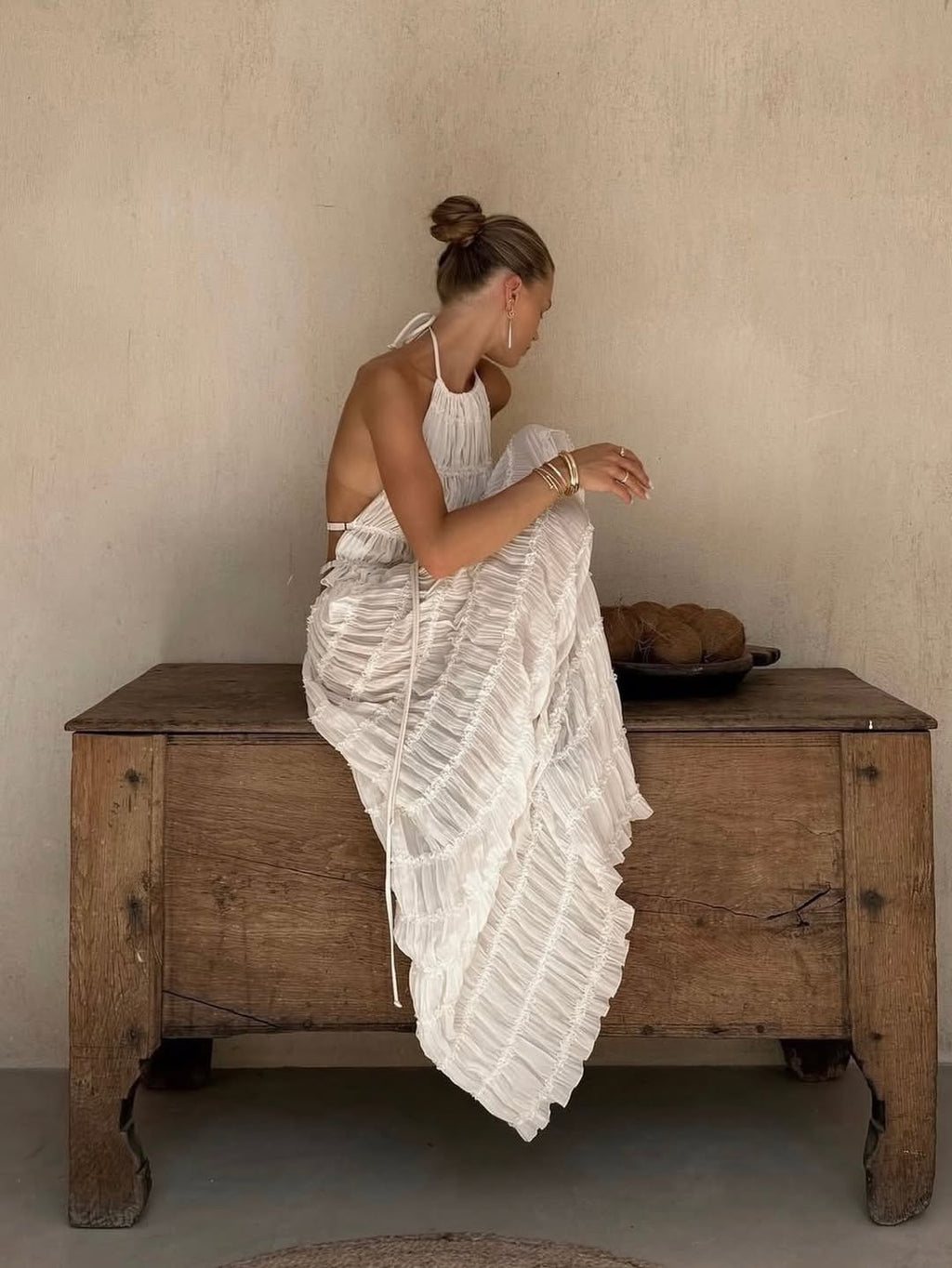 Araceli | Women's Bohemian Ruffle Summer Vacation Two-Piece Set oaklynwear