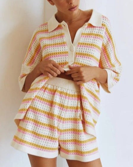 Bellatrix | Women's Striped Summer Vacation Two-Piece oaklynwear