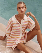 Bellatrix | Women's Striped Summer Vacation Two-Piece oaklynwear