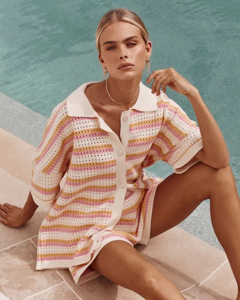 Bellatrix | Women's Striped Summer Vacation Two-Piece oaklynwear