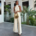 Briarlee | Asymmetric Top Wide-Leg Pants Set oaklynwear