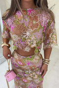 Roxanne | Sequin Embroidery Two-Piece Set oaklynwear