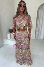 Roxanne | Sequin Embroidery Two-Piece Set oaklynwear