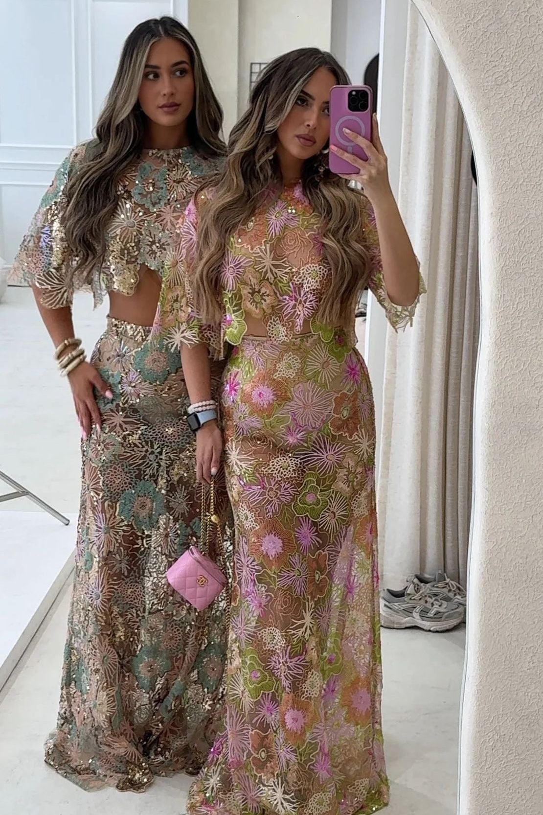 Roxanne | Sequin Embroidery Two-Piece Set oaklynwear
