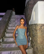 Dahlia | Sequin Denim Two-Piece Set oaklynwear