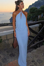 Serena | Halter Column Maxi Set oaklynwear
