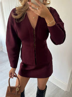 Melisa | Ribbed Knit Two-Piece Set oaklynwear