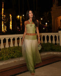 Zahra | Women's Pleated Halter Summer Two-Piece Dress oaklynwear