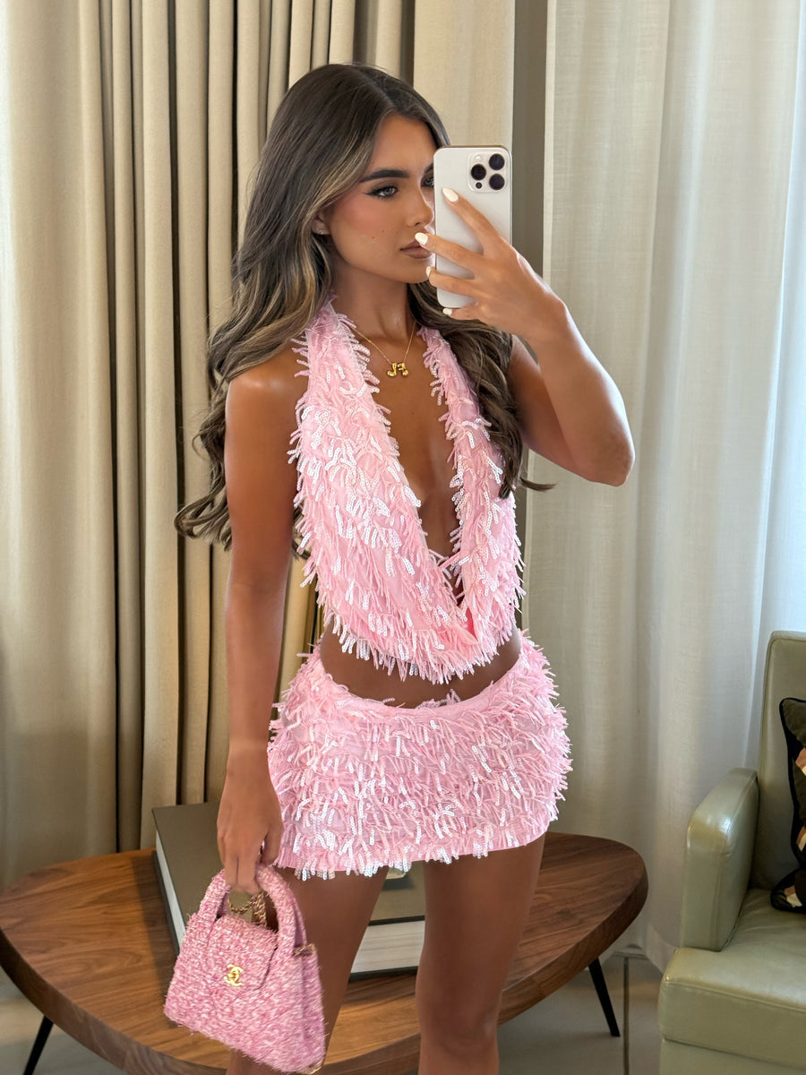 Isa | Sequin Two-Piece Mini Set oaklynwear