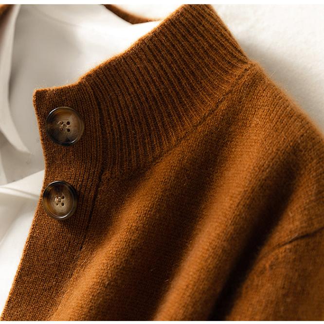 Everly | Button-Up Collared Cardigan with Statement Buttons, Cozy Winter Knit oaklynwear