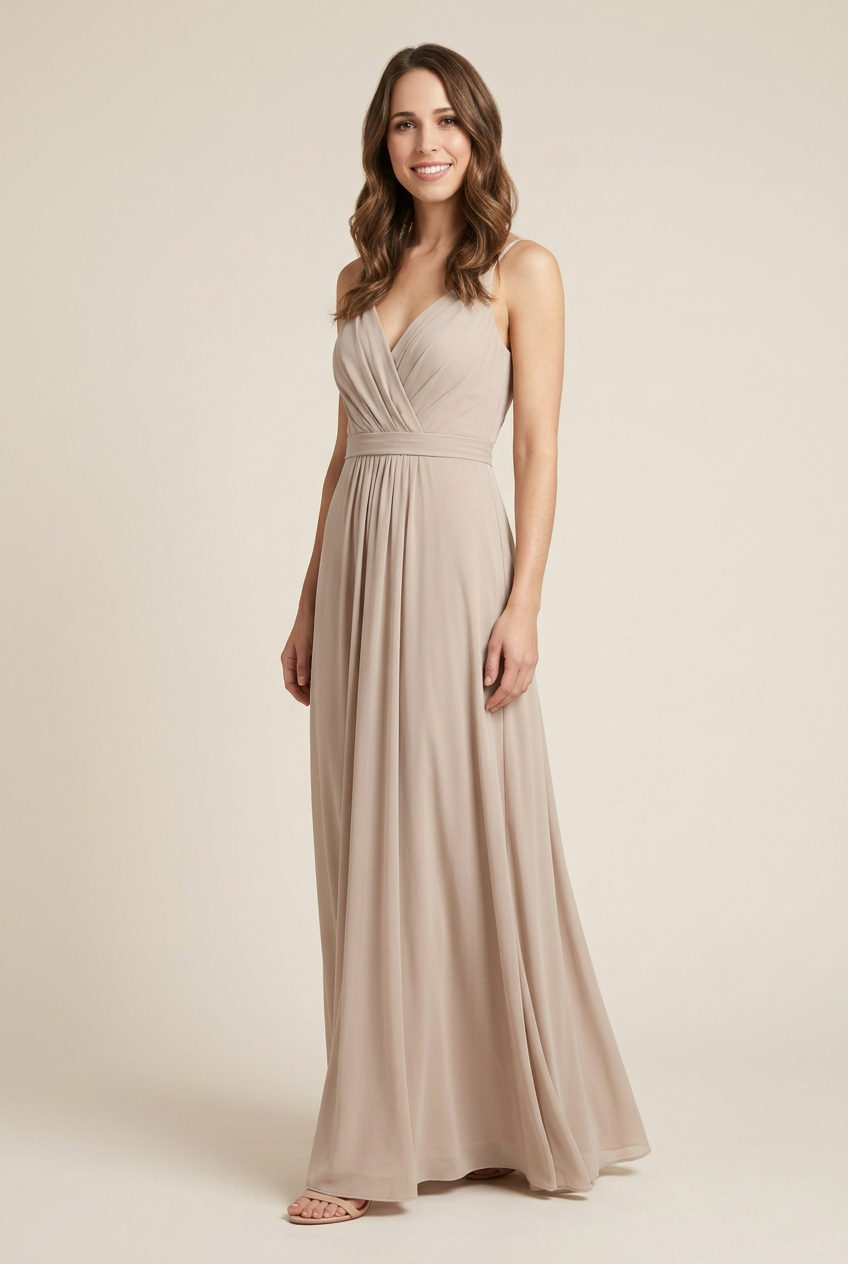 Isabella | Modern V-Neck Formal Dress oaklynwear