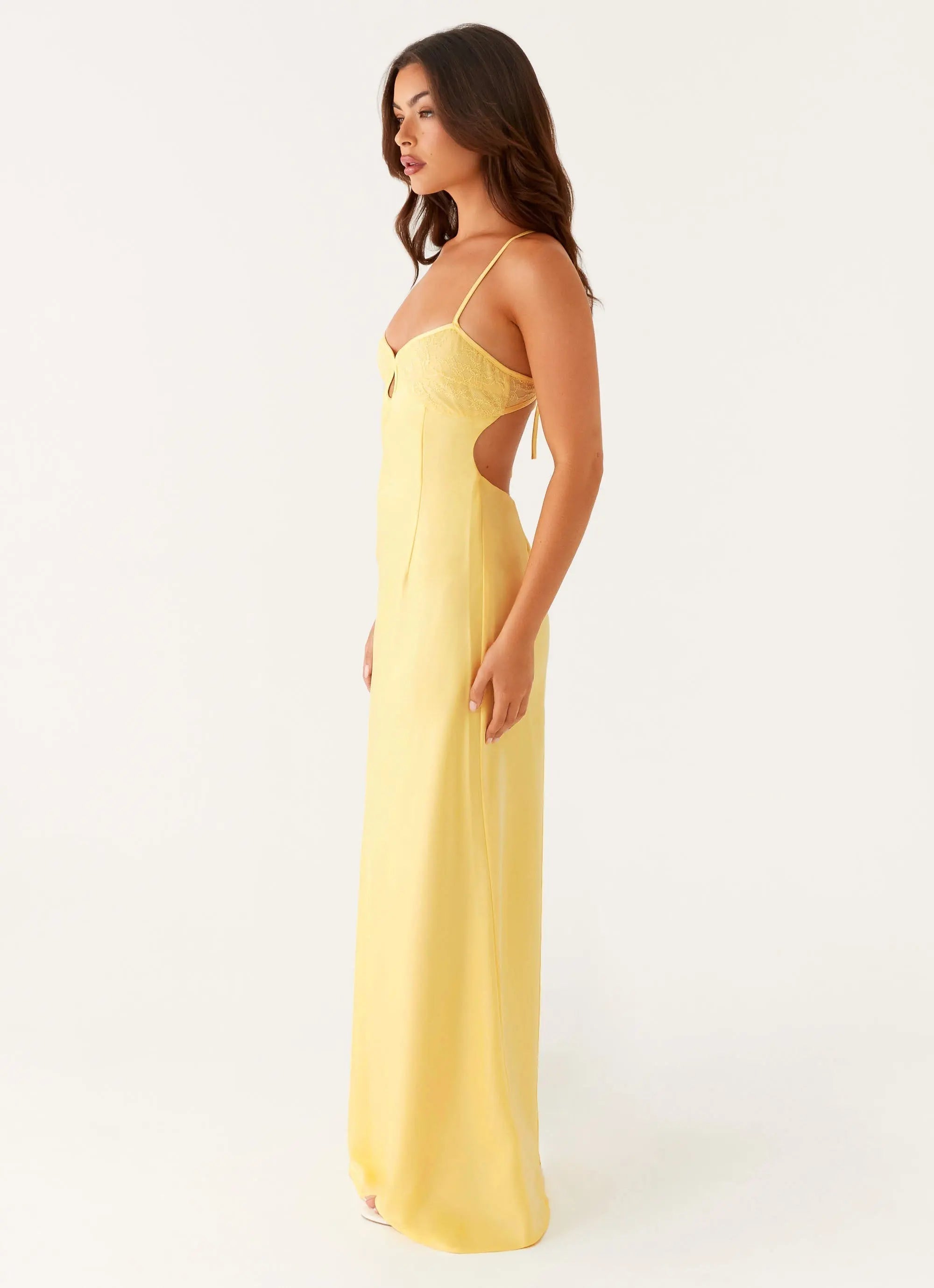 Maxi Dress with Sweetheart Neckline & Keyhole Detail – Luxurious... oaklynwear