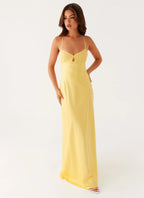 Maxi Dress with Sweetheart Neckline & Keyhole Detail – Luxurious... oaklynwear