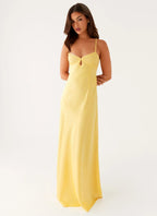 Maxi Dress with Sweetheart Neckline & Keyhole Detail – Luxurious... oaklynwear