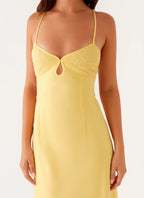 Maxi Dress with Sweetheart Neckline & Keyhole Detail – Luxurious... oaklynwear