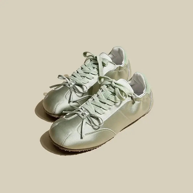 Sheen™ | Women's Satin Trainers – Elegant Finish & Lightweight Cushioned Everyday Style oaklynwear