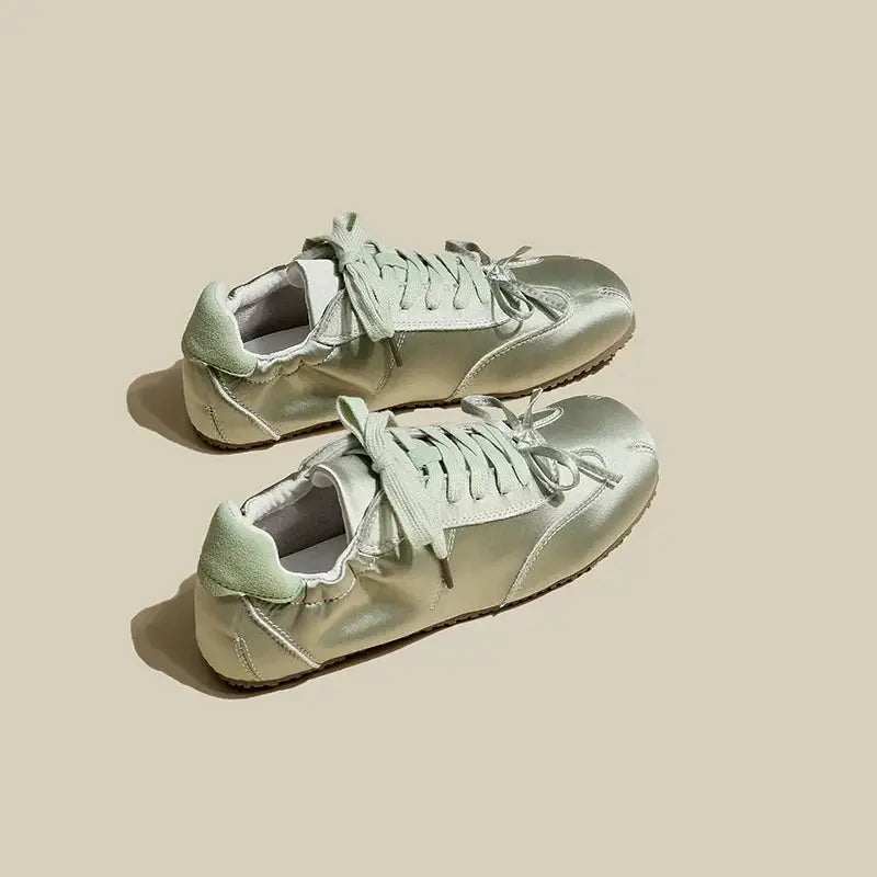 Sheen™ | Women's Satin Trainers – Elegant Finish & Lightweight Cushioned Everyday Style oaklynwear