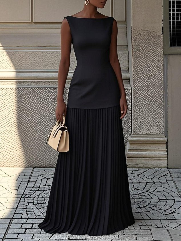 Grace | Women's Pleated Maxi Gown oaklynwear