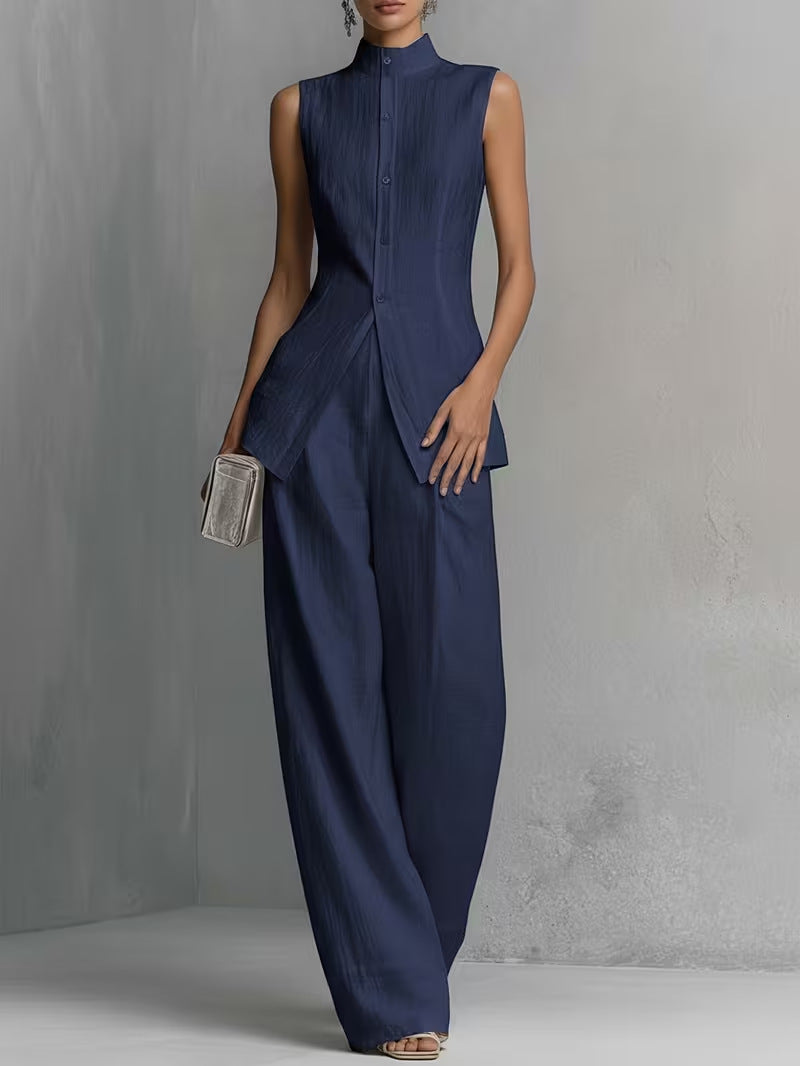 Grace | Linen Wide-Leg Pants Set oaklynwear