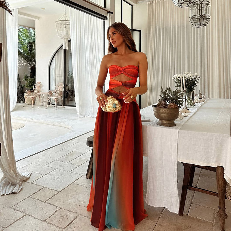 Savannah | Tie-Dye Hollow-Out Maxi Dress oaklynwear