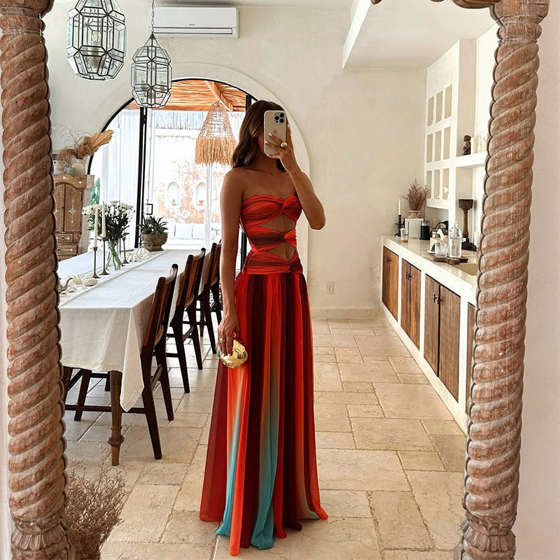 Savannah | Tie-Dye Hollow-Out Maxi Dress oaklynwear