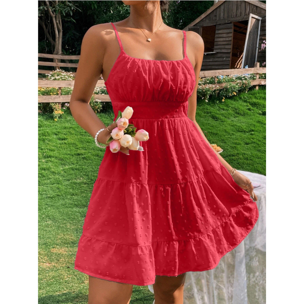 Women's Polka Dot Slip Dress – Spaghetti Strap Summer Sundress –... oaklynwear