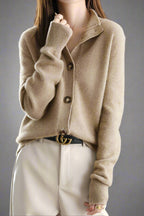 Everly | Button-Up Collared Cardigan with Statement Buttons, Cozy Winter Knit oaklynwear