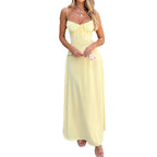 Women's Lace-Up Slip Dress – Solid Color A-Line Sleeveless Tie... oaklynwear