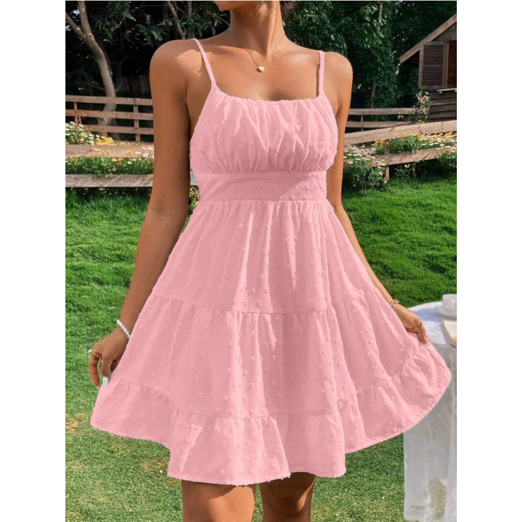 Women's Polka Dot Slip Dress – Spaghetti Strap Summer Sundress –... oaklynwear