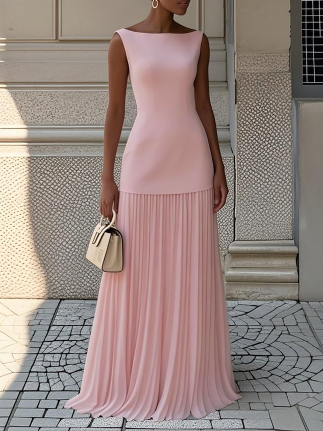 Grace | Women's Pleated Maxi Gown oaklynwear