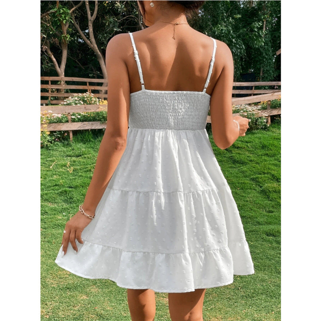 Women's Polka Dot Slip Dress – Spaghetti Strap Summer Sundress –... oaklynwear
