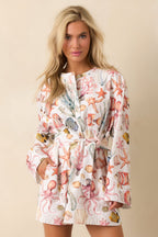 Paradisa Biscayne Bay Multi Cotton Linen Mini Dress oaklynwear