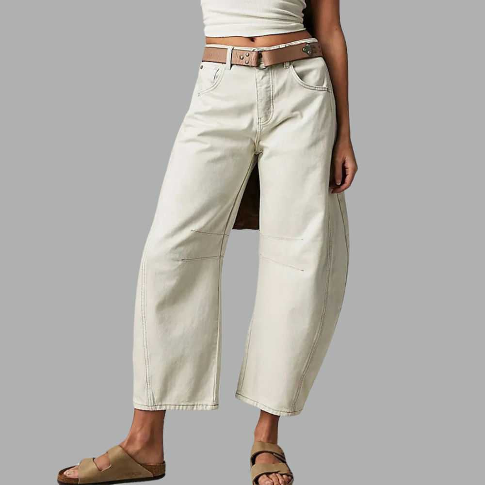 Barrel | Women's High Waist Barrel Leg Jeans Relaxed Fit Denim oaklynwear