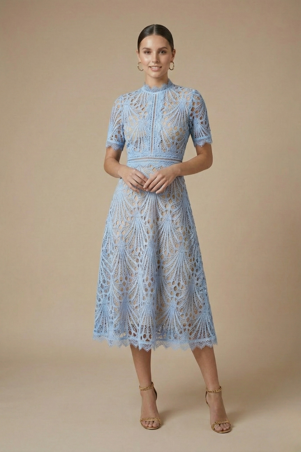 Eleanor | Women's Lace Midi Dress oaklynwear