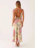 Role Model – Maxi Dress with Back Tie & Exclusive Print – Elegant... oaklynwear