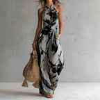 Serena | Halter Neck Flowy Maxi Dress oaklynwear